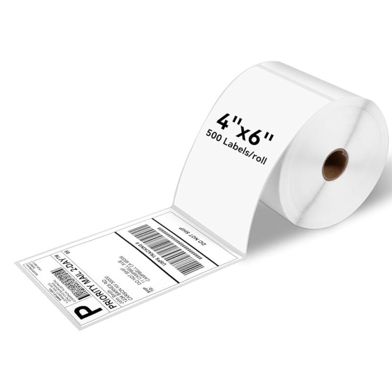 500 White Direct Thermal Labels – 4×6″ (102x152mm) palletwraps