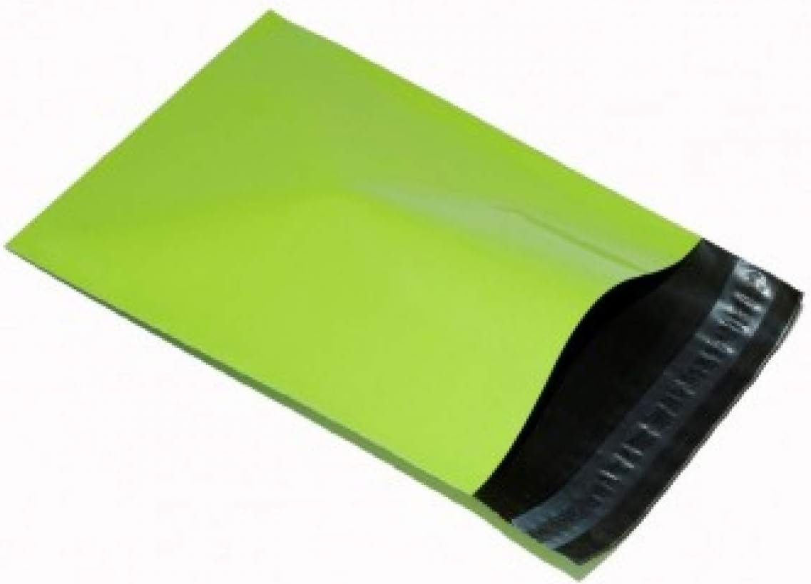 palletwraps Neon Green Postage Bags – Eco-Friendly Mailing and Packaging Bags for Clothes and Parcels (10″ x 14″ / 250mm x 350mm) palletwraps