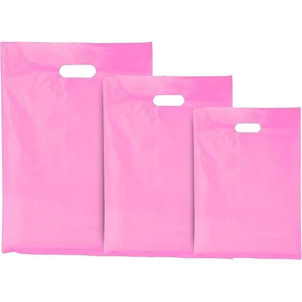 palletwraps Plastic Carrier Bags – Eco Friendly – Light Pink – Small 10″ x 12″ + 4″ palletwraps