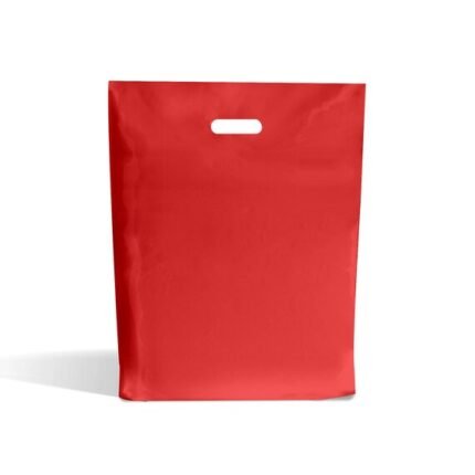 Plastic Carrier Bags – Eco Friendly – Red – Medium 15″ x 18″ + 3″ palletwraps